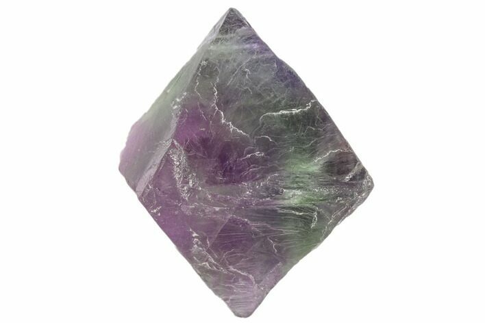 Purple/Green Banded Fluorite Octahedron - China #110055